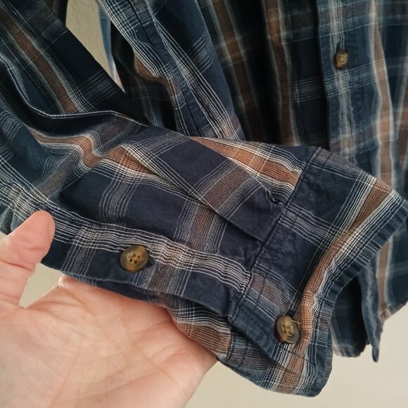 Carhartt Plaid Flannel Button Up Relaxed Fit Workwear Grunge Streetwear Mens 3XL - Picture 4 of 6